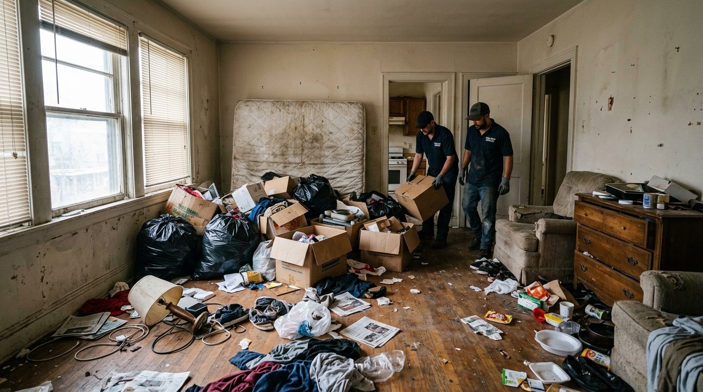 Fast Tenant Move-Out and Abandoned Clutter in Fort Wayne Apartment